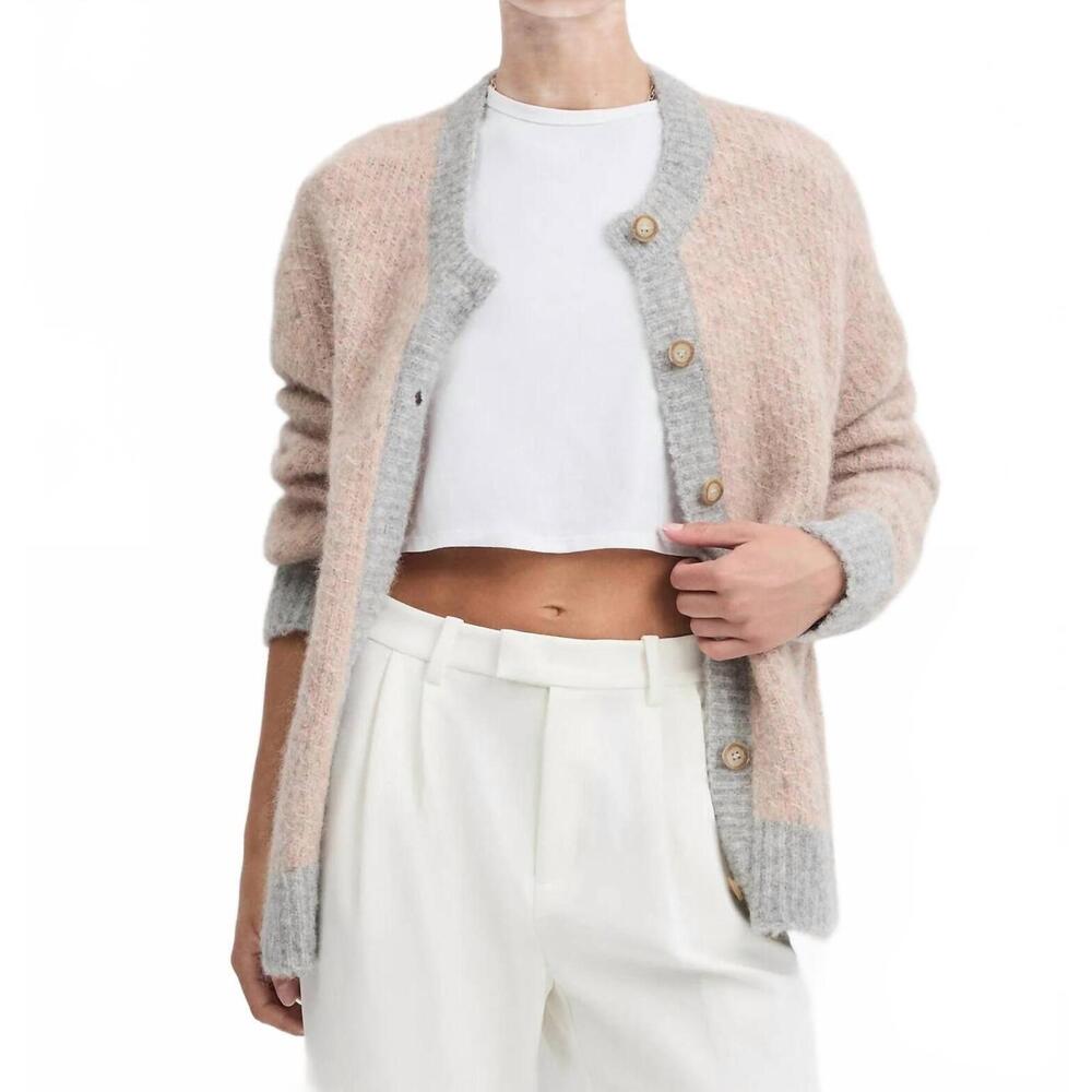 NEW FAVORITE DAUGHTER rio cardigan in rose dust light grey